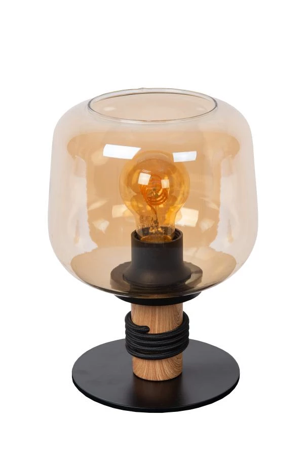 Lucide ILONA - Lampe de table - Ø 18 cm - 1xE27 - Ambre - éteint